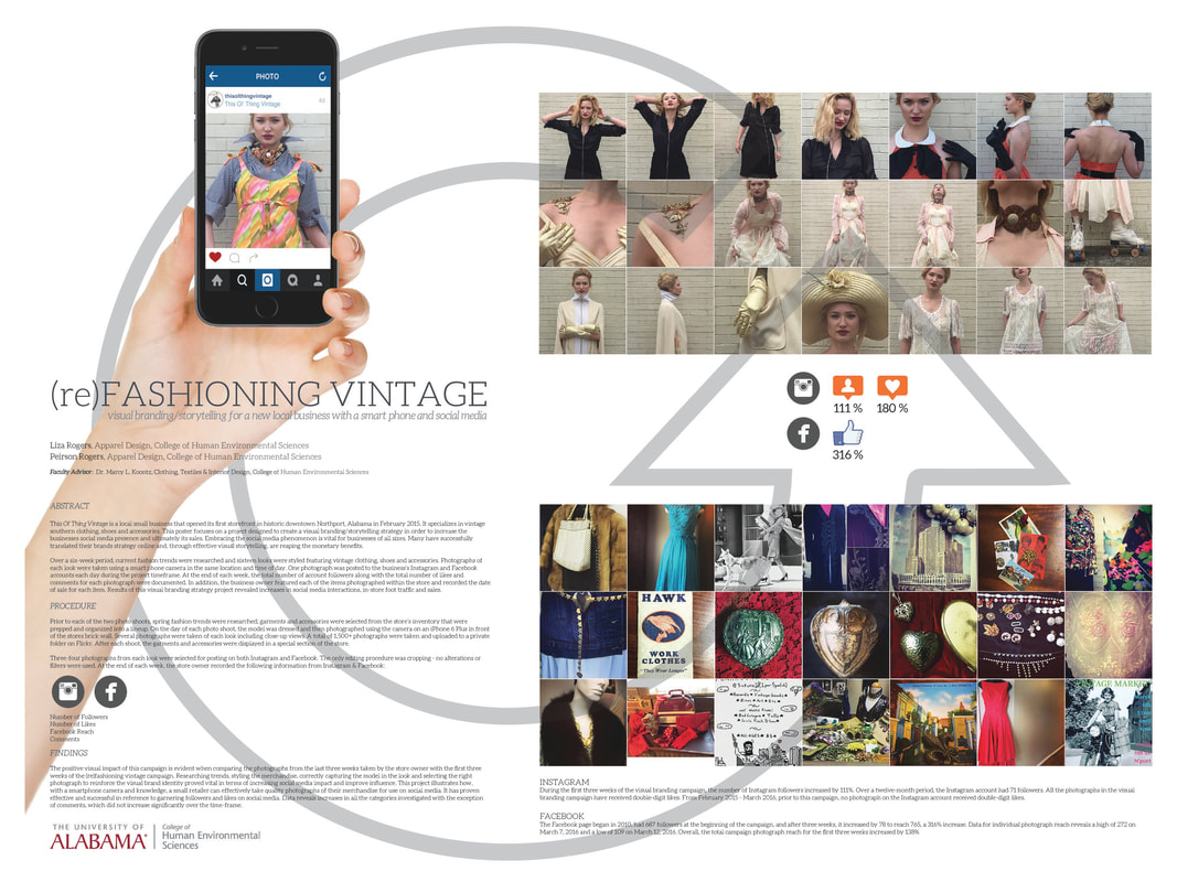 (re)Fashioning Vintage visual branding/storytelling for a new local business with a smart phone and social media poster
